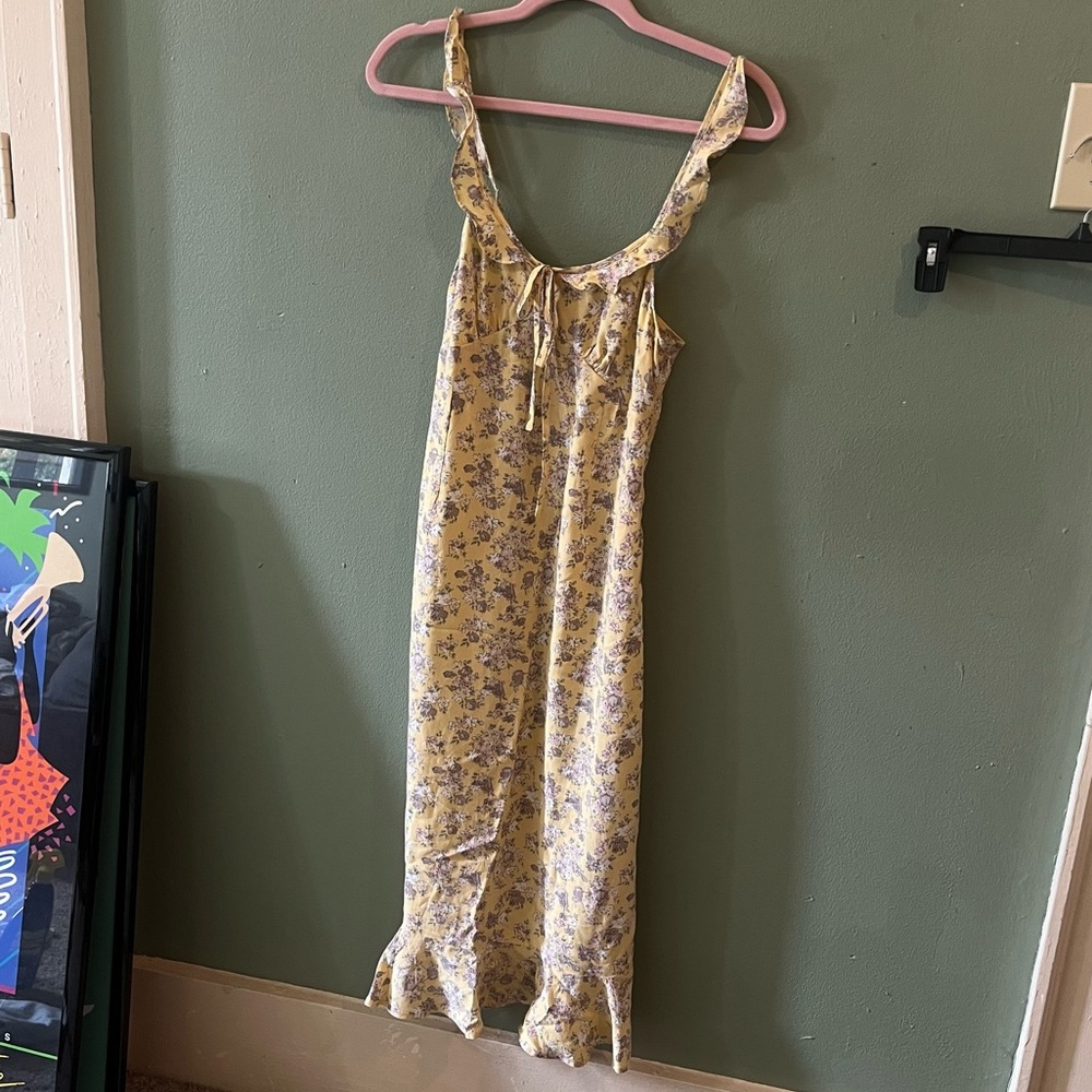 Auguste the Label Yellow Floral Midi dress